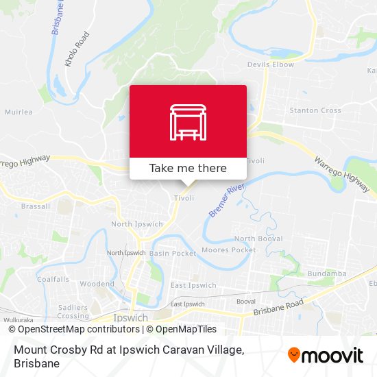 Mount Crosby Rd at Ipswich Caravan Village map