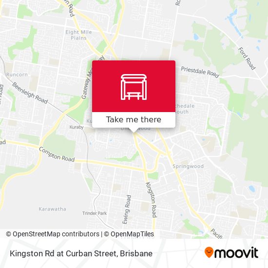 Kingston Rd at Curban Street map