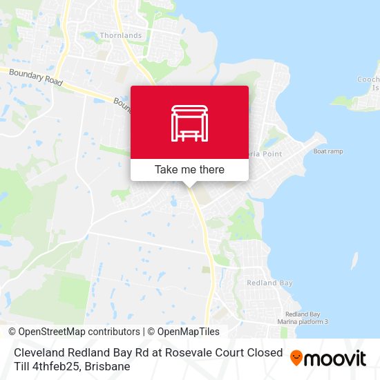 Cleveland Redland Bay Rd at Rosevale Court Closed Till 4thfeb25 map