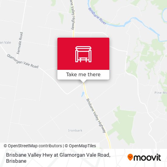 Brisbane Valley Hwy at Glamorgan Vale Road map