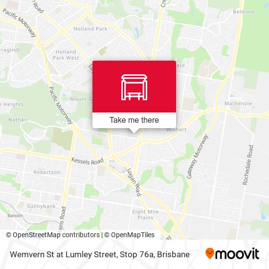 Mapa Wemvern St at Lumley Street, Stop 76a