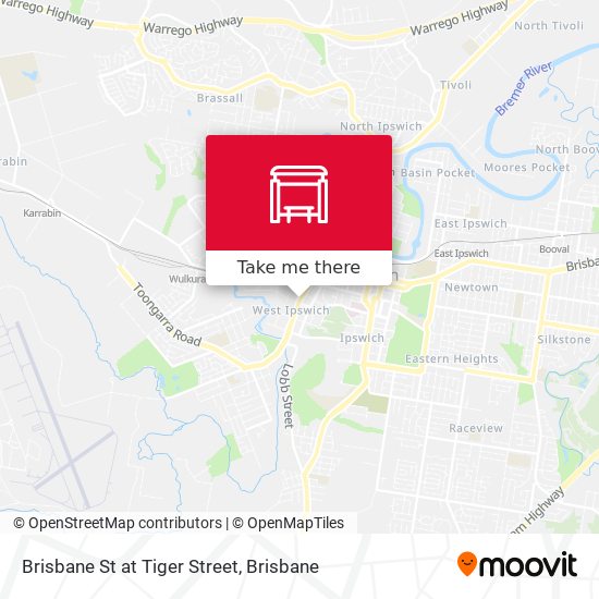 Brisbane St at Tiger Street map