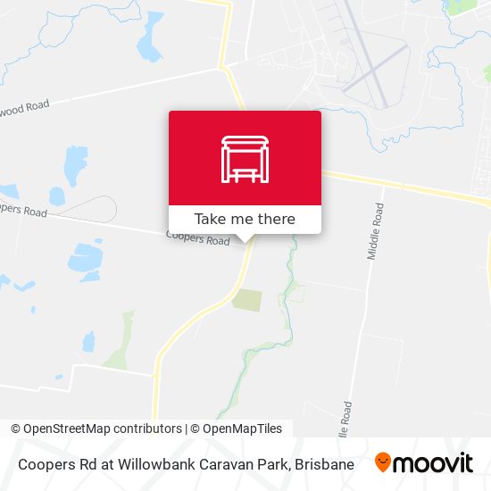 Mapa Coopers Rd at Willowbank Caravan Park