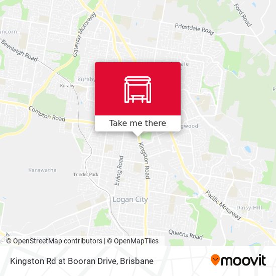 Kingston Rd at Booran Drive map