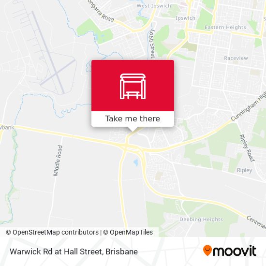 Warwick Rd at Hall Street map
