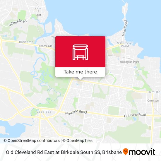 Old Cleveland Rd East at Birkdale South SS map