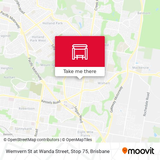 Wemvern St at Wanda Street, Stop 75 map