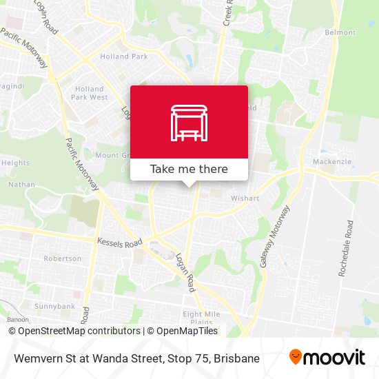Wemvern St at Wanda Street, Stop 75 map