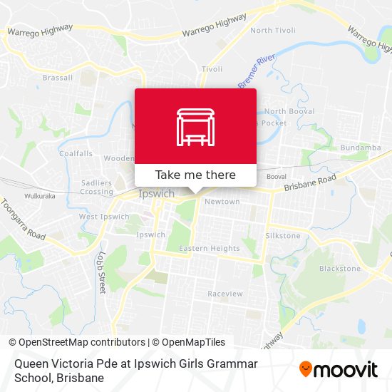 Queen Victoria Pde at Ipswich Girls Grammar School map