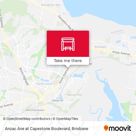 Anzac Ave at Capestone Boulevard map