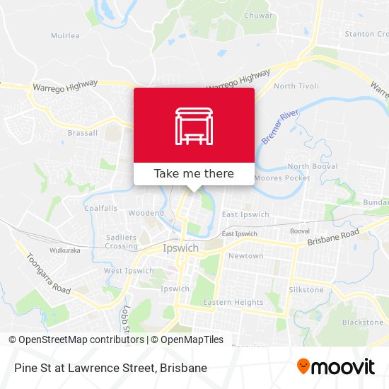 Pine St at Lawrence Street map