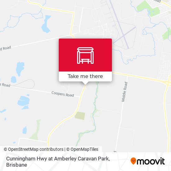 Mapa Cunningham Hwy at Amberley Caravan Park