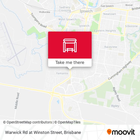 Warwick Rd at Winston Street map