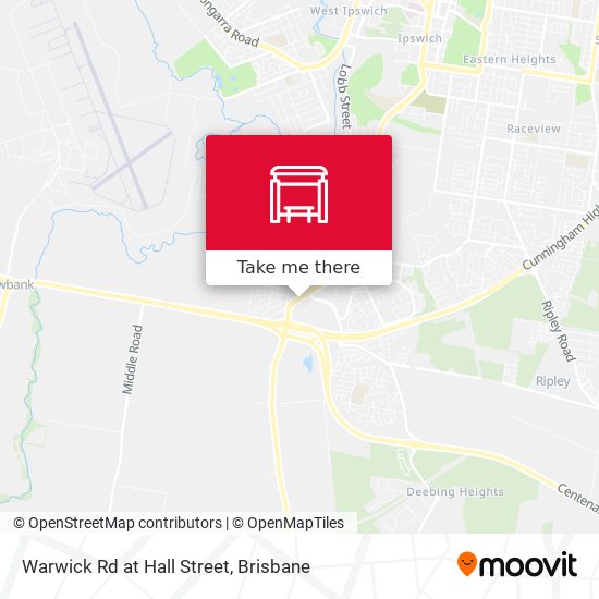 Warwick Rd at Hall Street map