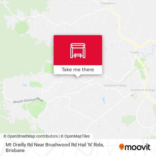 Mt Oreilly Rd Near Brushwood Rd Hail 'N' Ride map