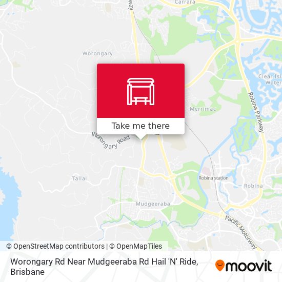 Worongary Rd Near Mudgeeraba Rd Hail 'N' Ride map