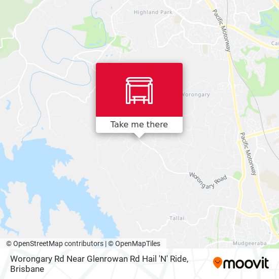 Worongary Rd Near Glenrowan Rd Hail 'N' Ride map