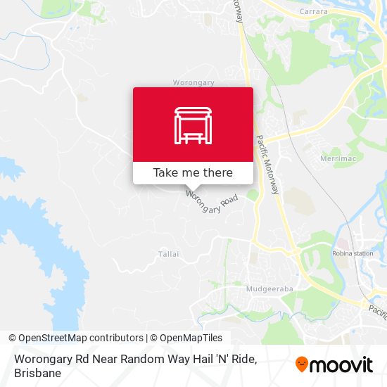 Worongary Rd Near Random Way Hail 'N' Ride map