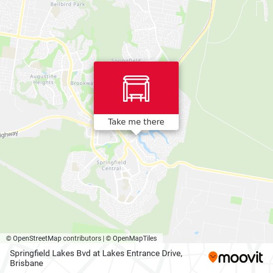 Springfield Lakes Bvd at Lakes Entrance Drive map