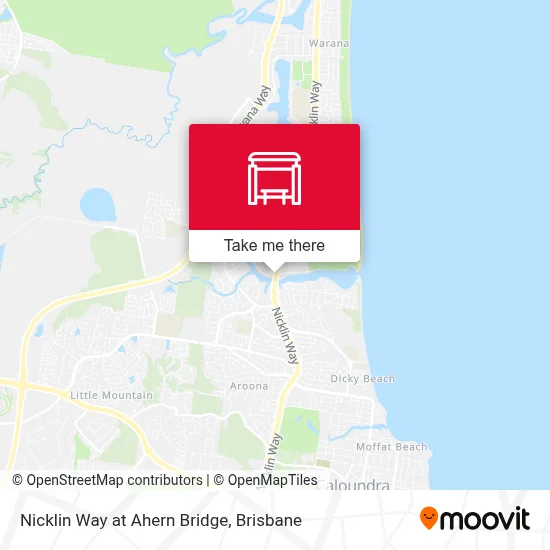 Mapa Nicklin Way at Ahern Bridge