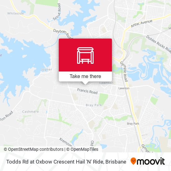 Todds Rd at Oxbow Crescent Hail 'N' Ride map