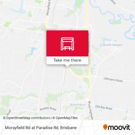 Morayfield Rd at Paradise Rd map
