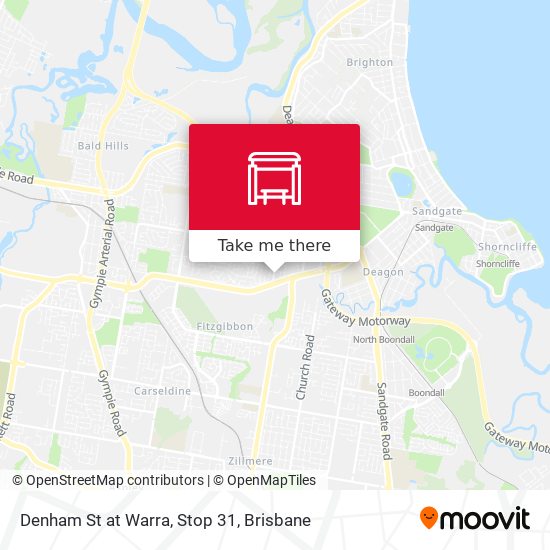 Denham St at Warra, Stop 31 map