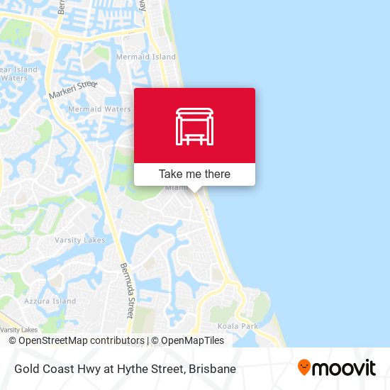 Mapa Gold Coast Hwy at Hythe Street