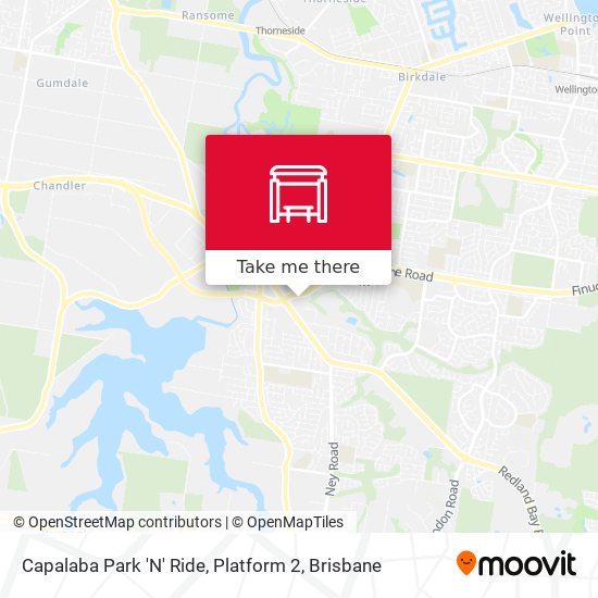 Capalaba Park 'N' Ride, Platform 2 map