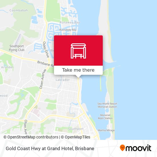 Mapa Gold Coast Hwy at Grand Hotel