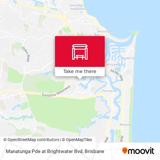 Manatunga Pde at Brightwater Bvd map