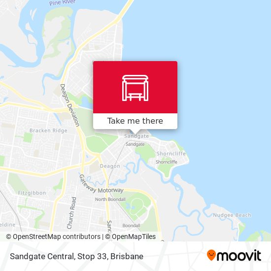 Sandgate Central, Stop 33 map