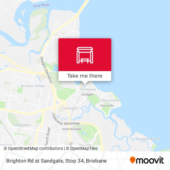 Mapa Brighton Rd at Sandgate, Stop 34