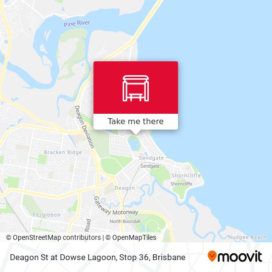 Deagon St at Dowse Lagoon, Stop 36 map