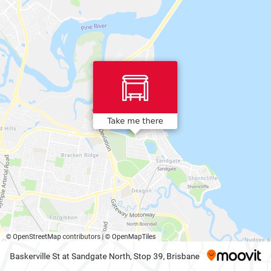 Baskerville St at Sandgate North, Stop 39 map