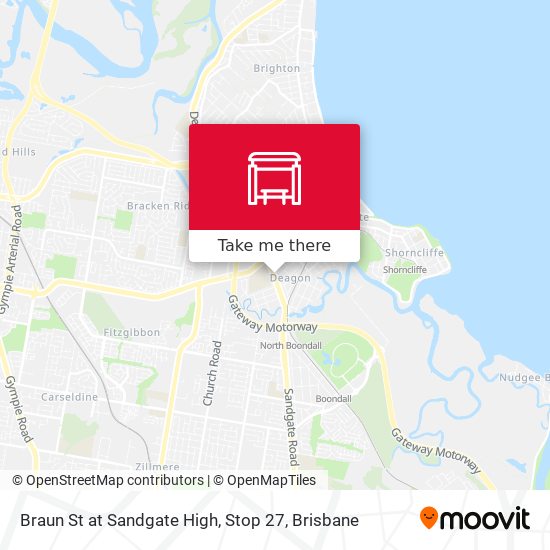 Braun St at Sandgate High, Stop 27 map