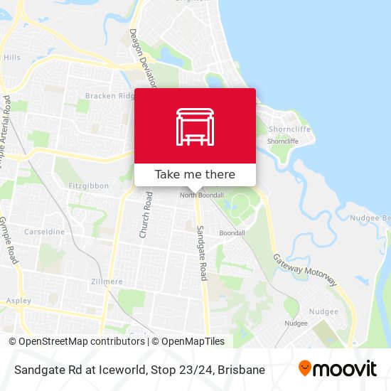 Sandgate Rd at Iceworld, Stop 23 / 24 map