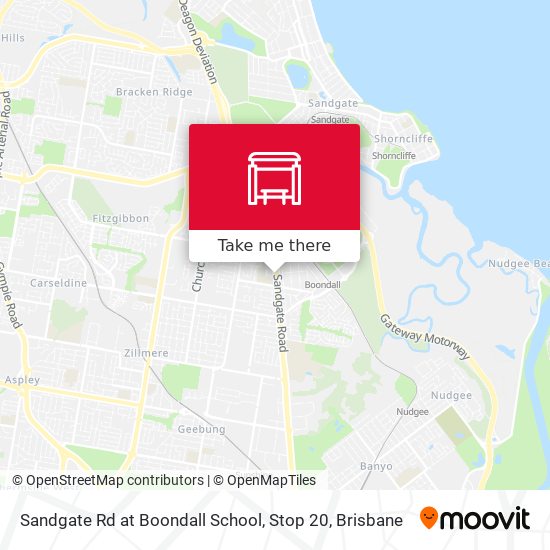 Sandgate Rd at Boondall School, Stop 20 map