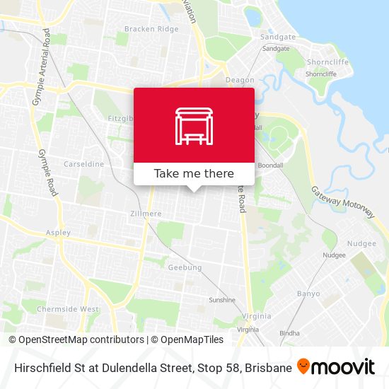 Hirschfield St at Dulendella Street, Stop 58 map