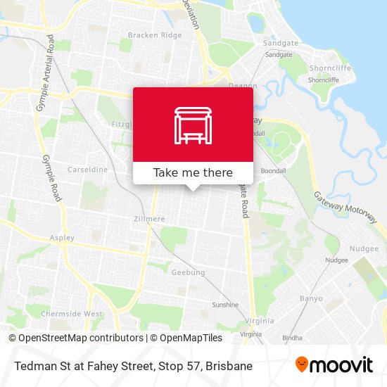 Tedman St at Fahey Street, Stop 57 map