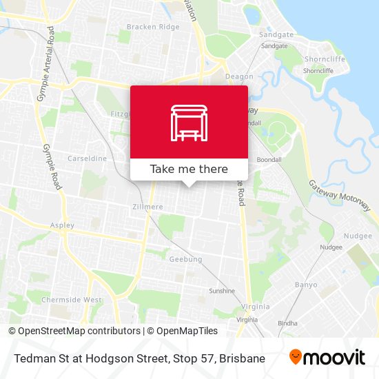 Tedman St at Hodgson Street, Stop 57 map