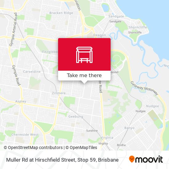 Muller Rd at Hirschfield Street, Stop 59 map