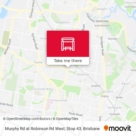 Murphy Rd at Robinson Rd West, Stop 43 map