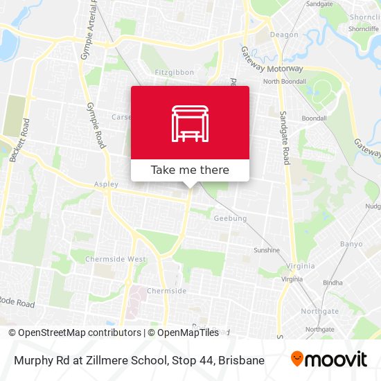 Murphy Rd at Zillmere School, Stop 44 map