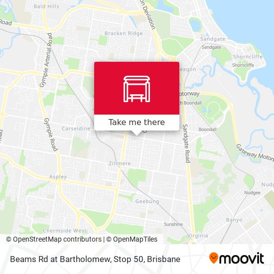 Beams Rd at Bartholomew, Stop 50 map