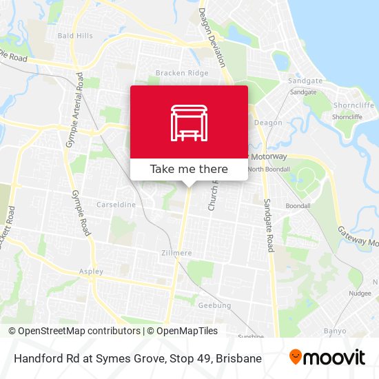 Handford Rd at Symes Grove, Stop 49 map