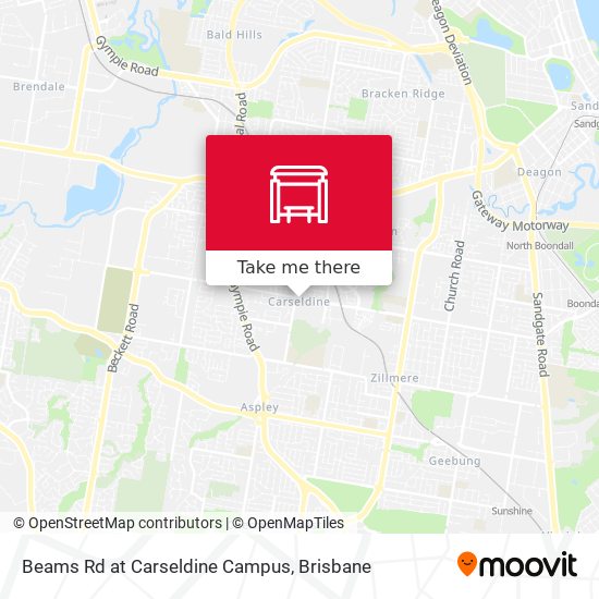 Beams Rd at Carseldine Campus map