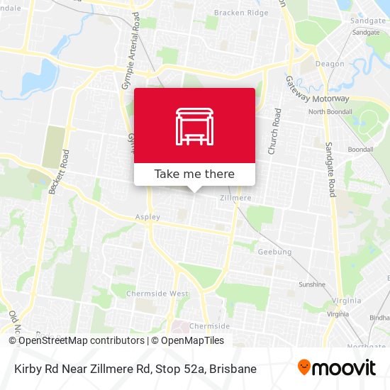 Kirby Rd Near Zillmere Rd, Stop 52a map