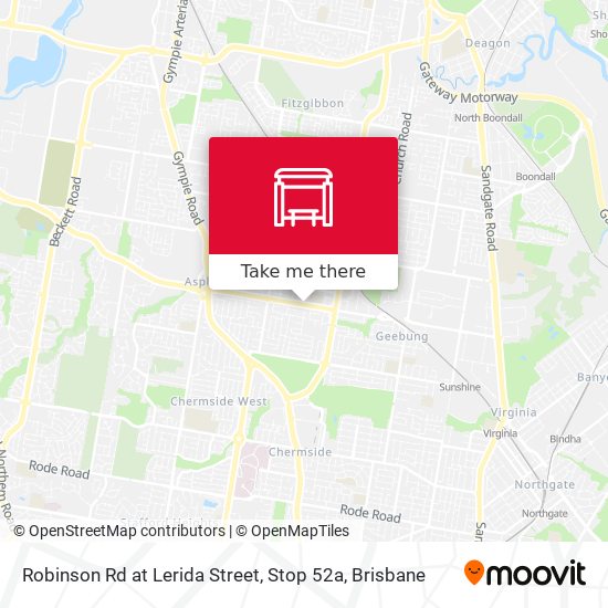 Robinson Rd at Lerida Street, Stop 52a map