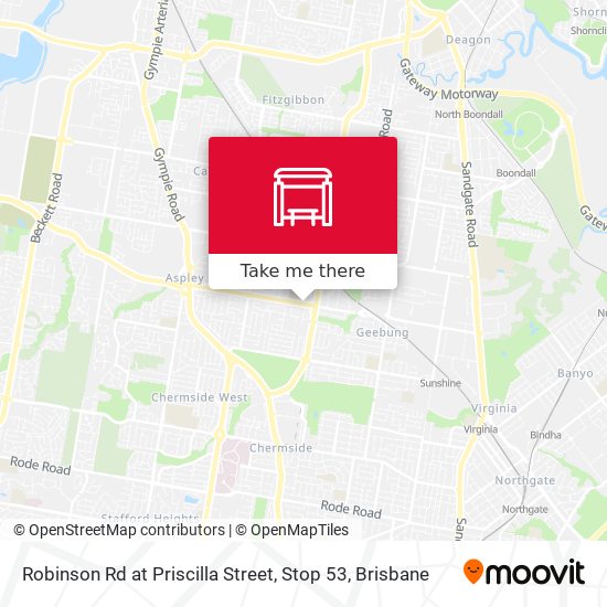Robinson Rd at Priscilla Street, Stop 53 map